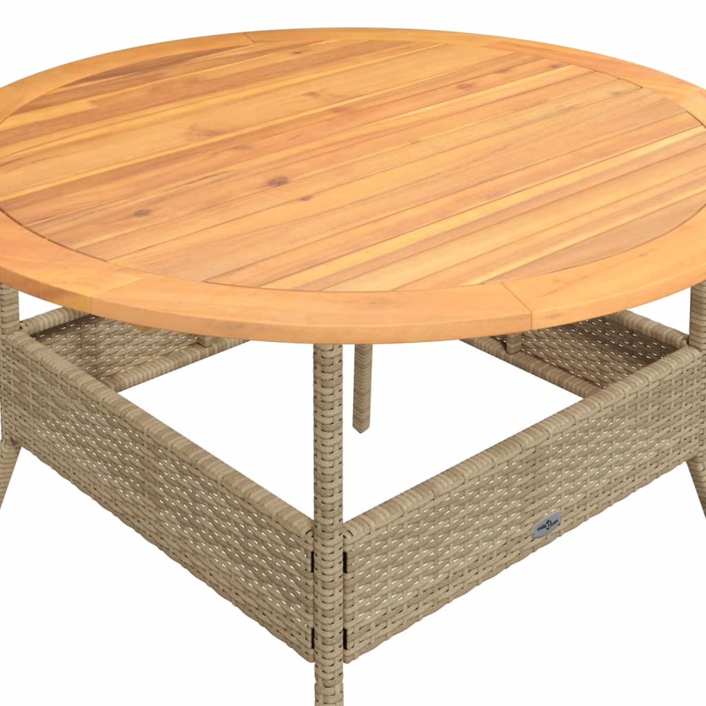 Salon de jardin avec coussins 2 pcs beige résine tressée