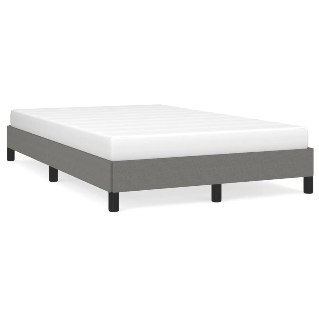 Cadre de lit sans matelas gris foncé 120x190 cm tissu - XIOS