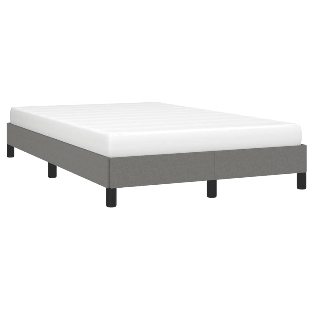 Cadre de lit sans matelas gris foncé 120x190 cm tissu - XIOS