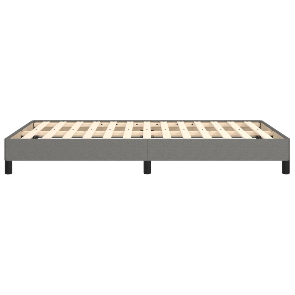 Cadre de lit sans matelas gris foncé 120x190 cm tissu - XIOS