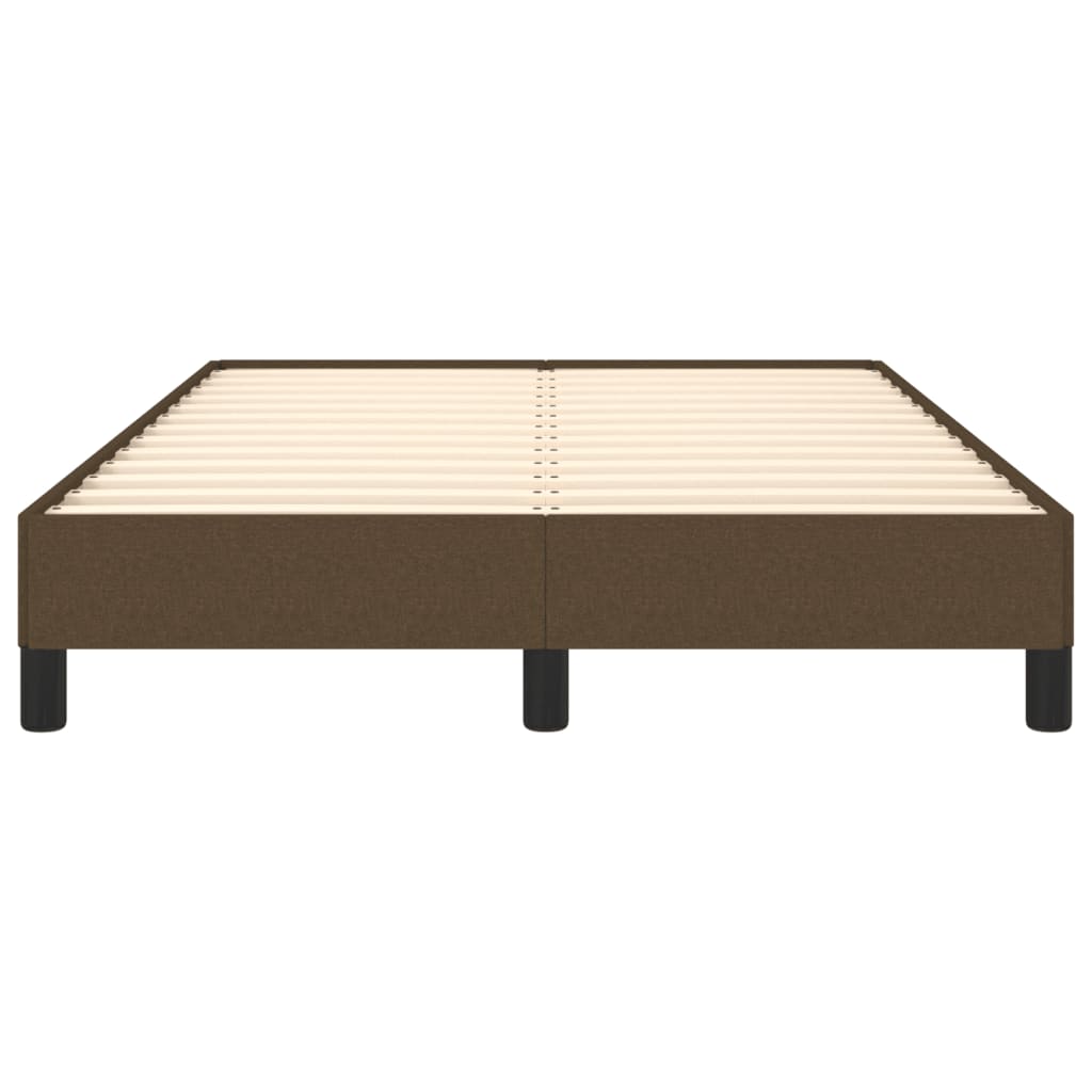 Cadre de lit sans matelas marron foncé 120x190 cm tissu - XIOS