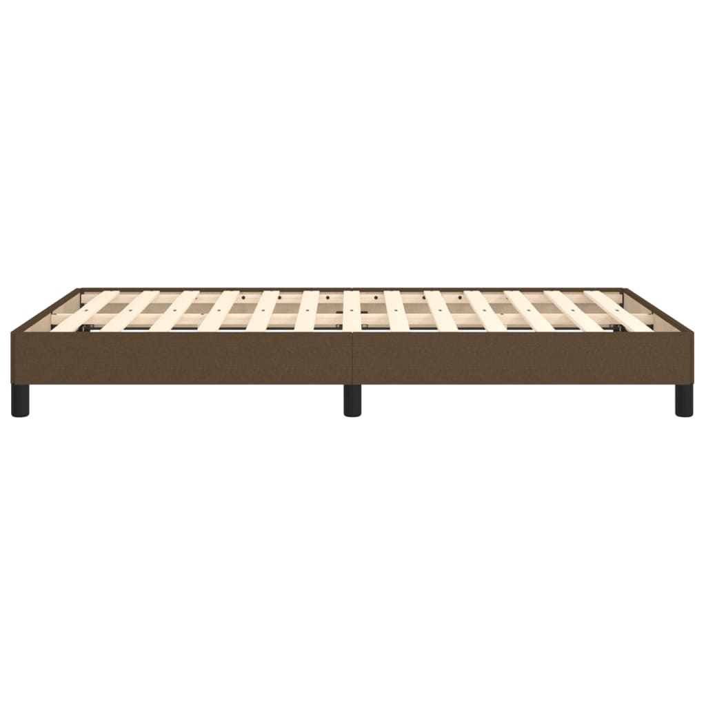 Cadre de lit sans matelas marron foncé 120x190 cm tissu - XIOS