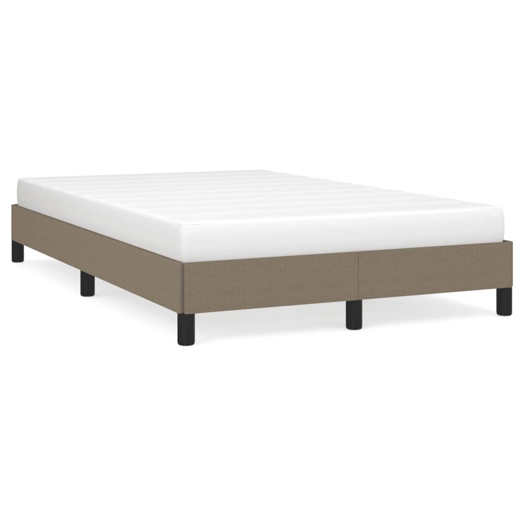 Cadre de lit sans matelas taupe 120x190 cm tissu - XIOS