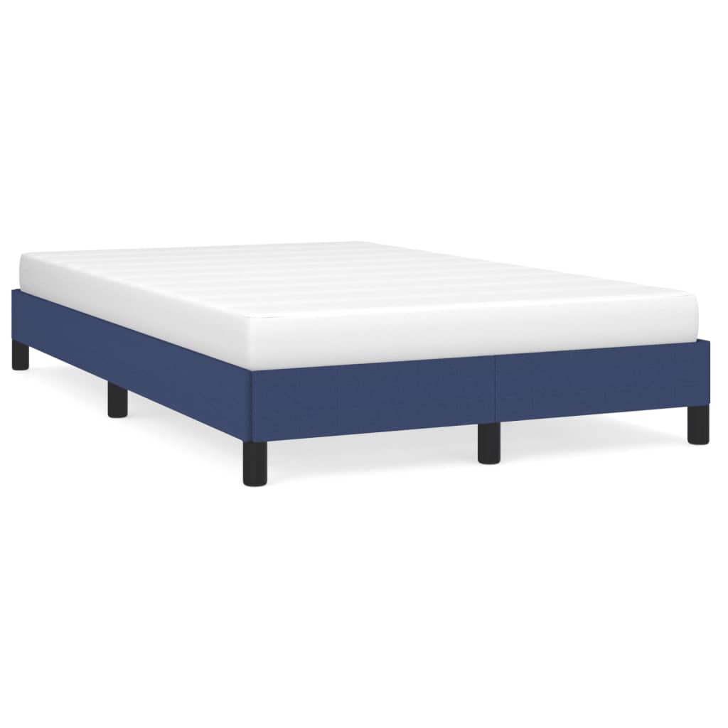 Cadre de lit sans matelas bleu 120x190 cm tissu - XIOS
