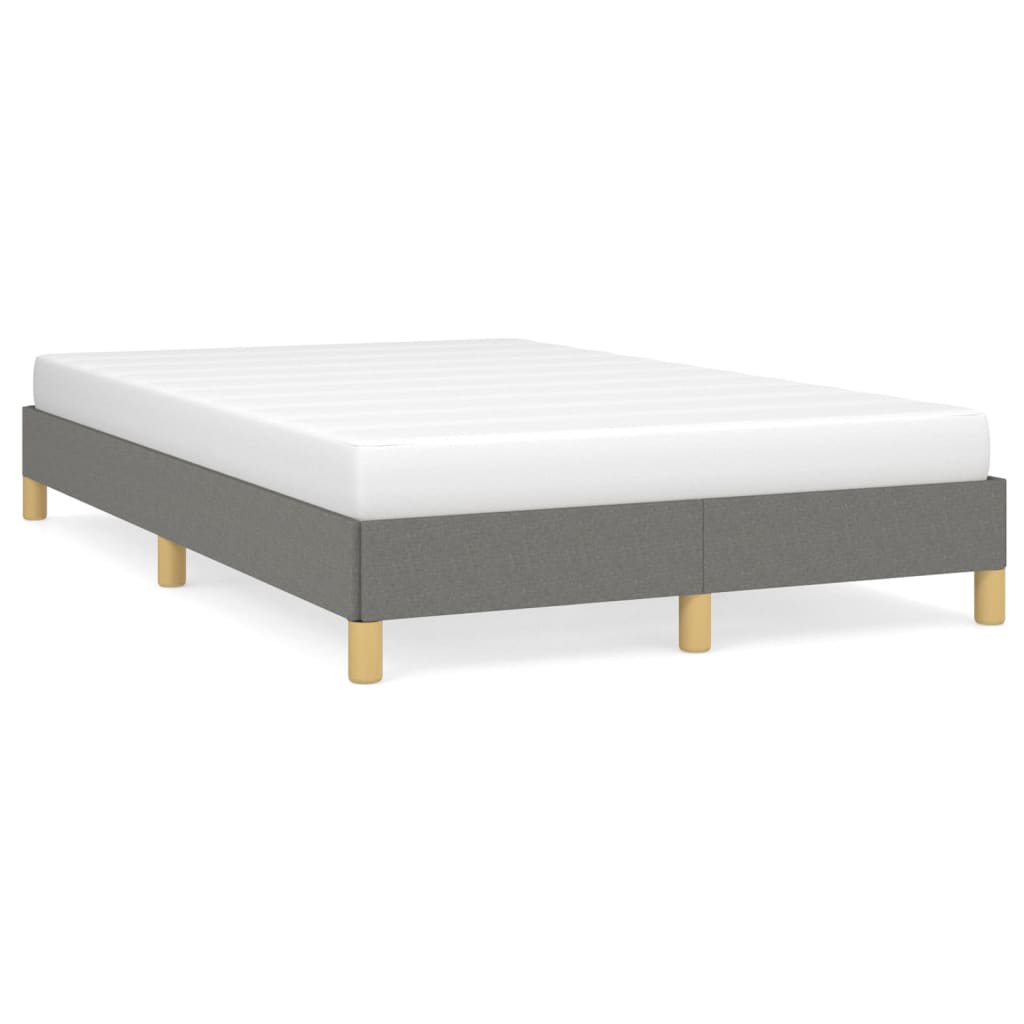Cadre de lit sans matelas gris foncé 120x190 cm tissu - XIOS