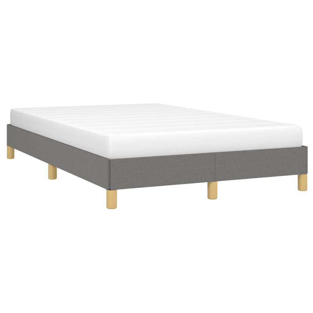 Cadre de lit sans matelas gris foncé 120x190 cm tissu - XIOS
