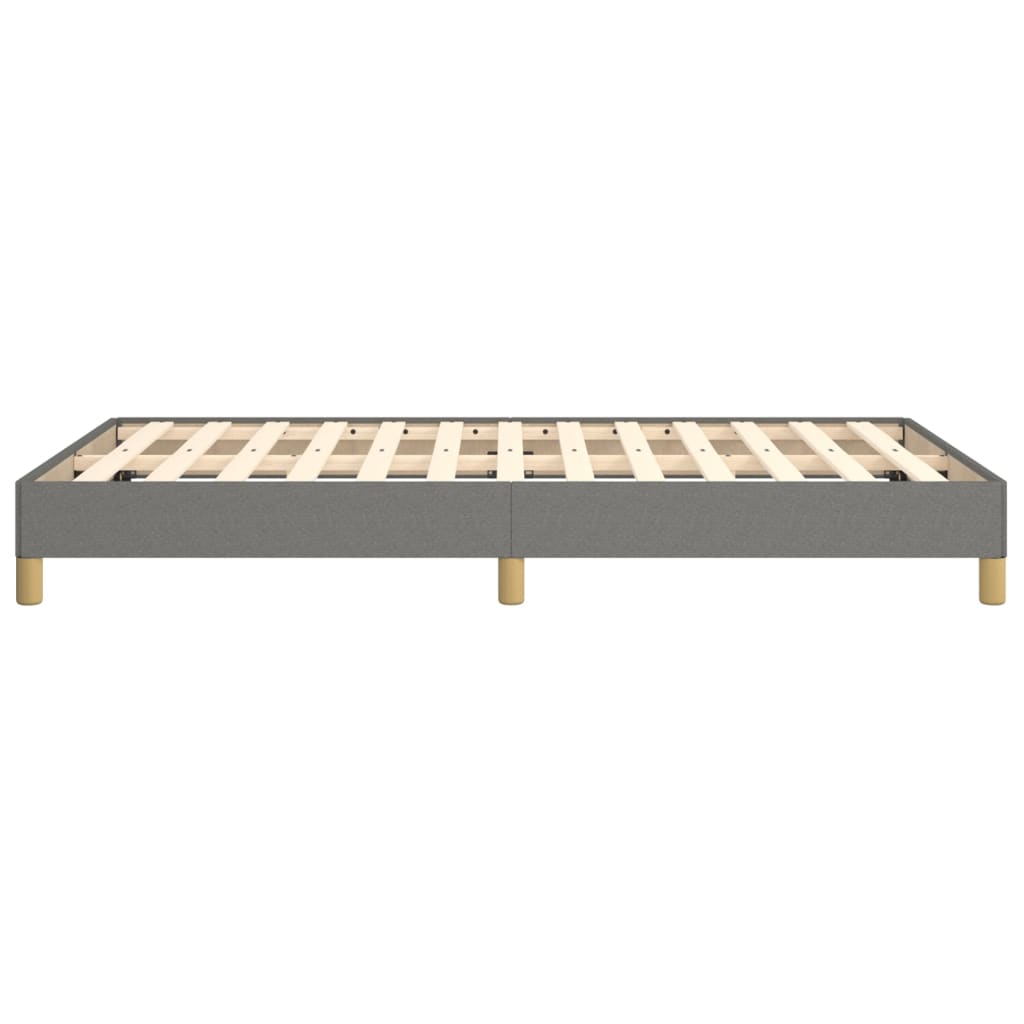 Cadre de lit sans matelas gris foncé 120x190 cm tissu - XIOS