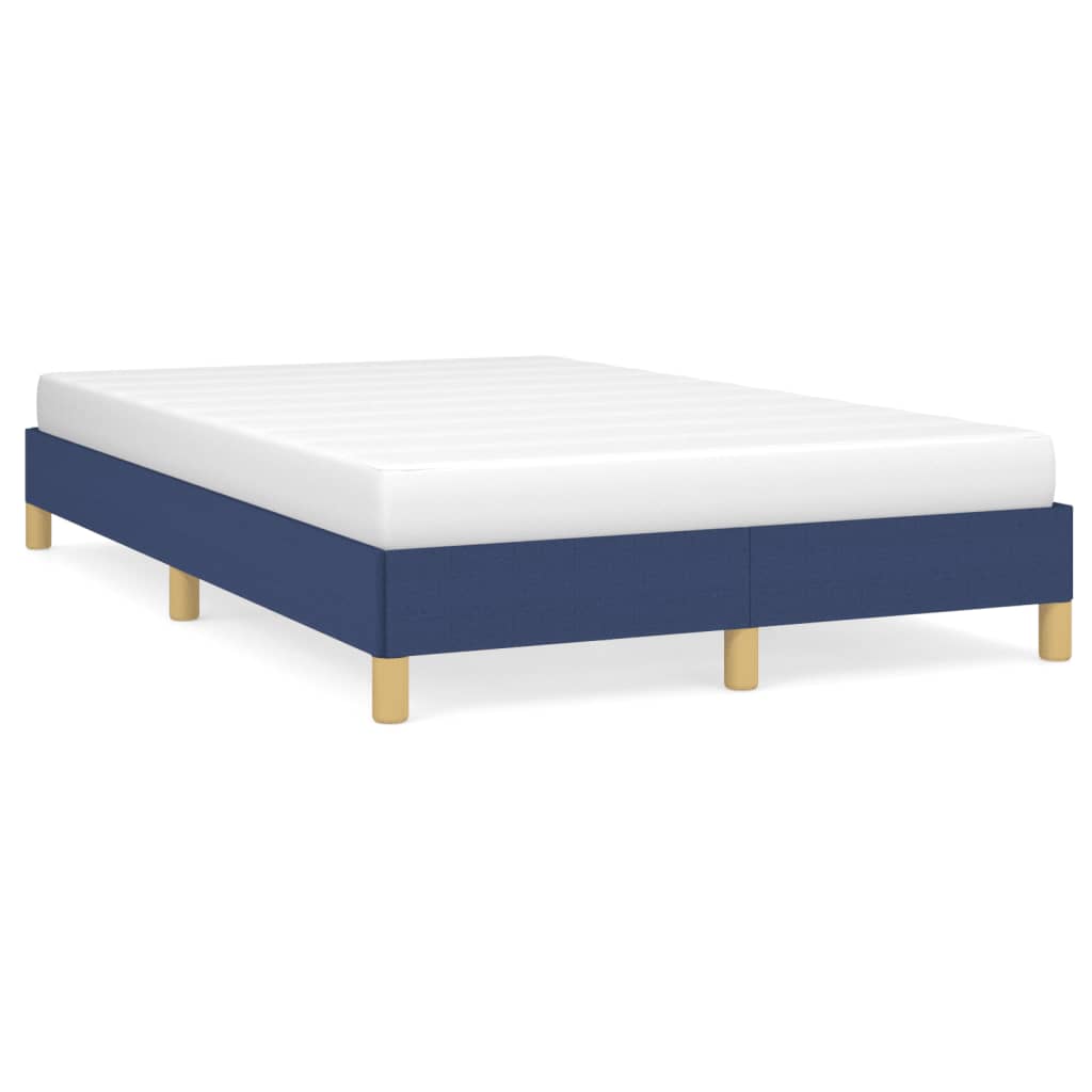 Cadre de lit sans matelas bleu 120x190 cm tissu - XIOS