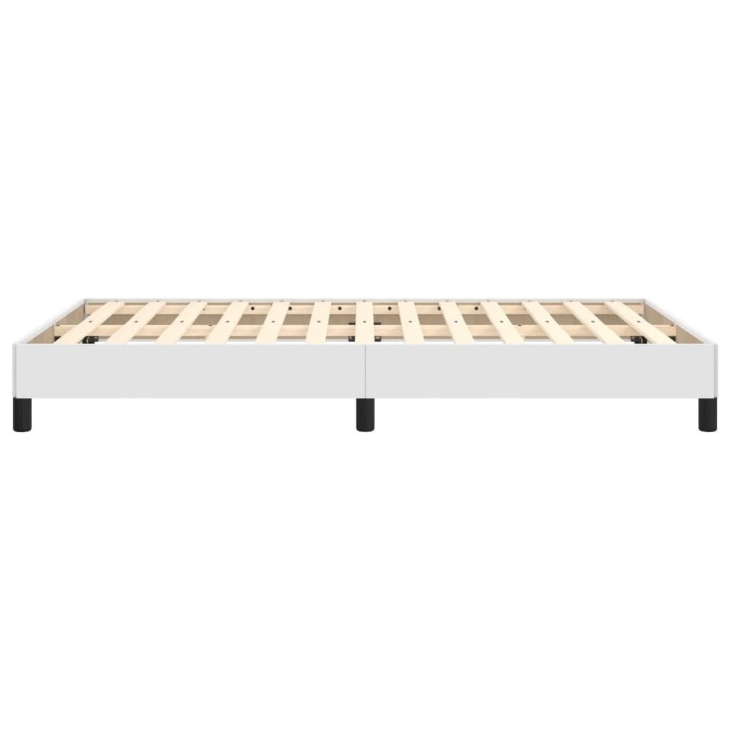Cadre de lit sans matelas blanc 120x190 cm similicuir - XIOS