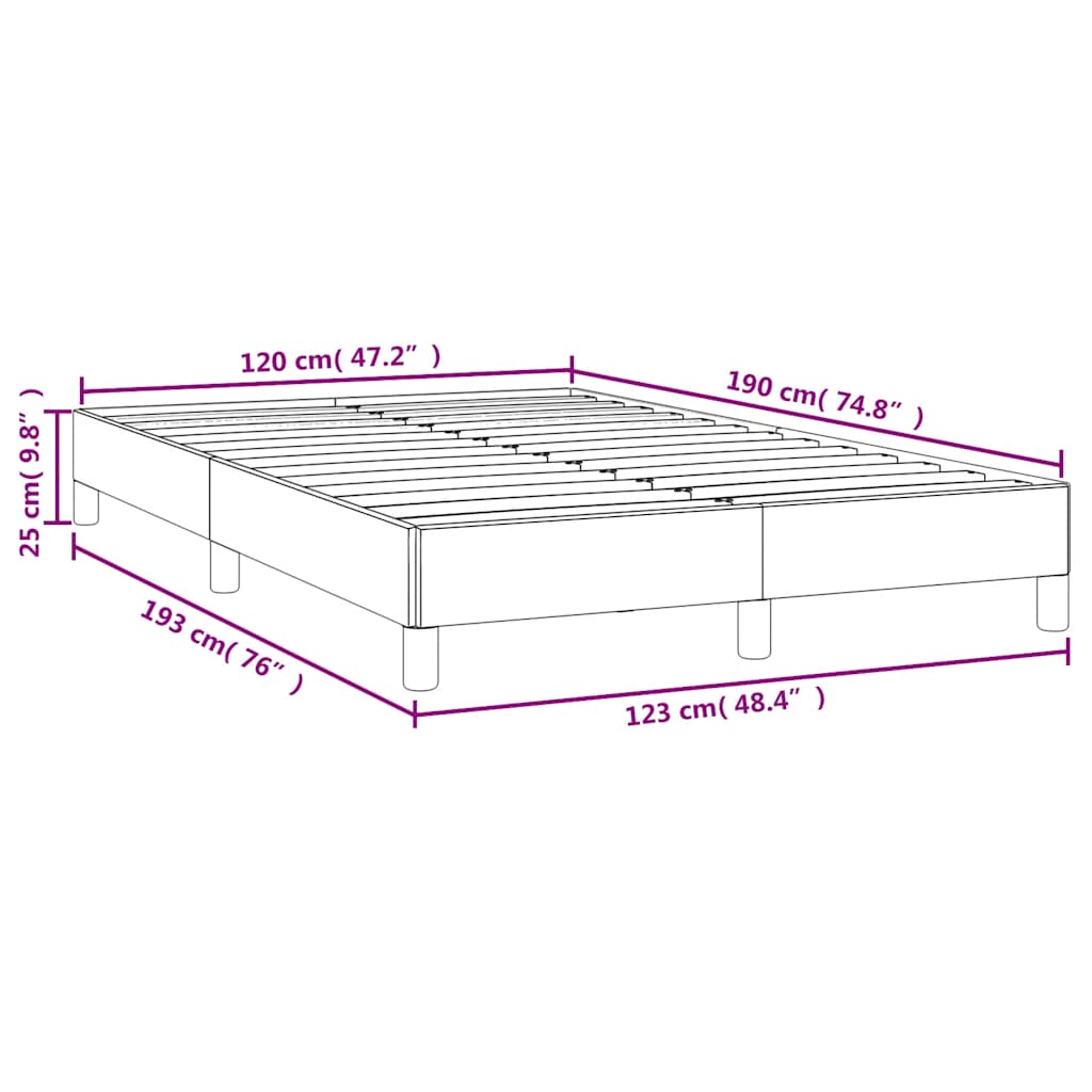 Cadre de lit sans matelas crème 120x190 cm similicuir - XIOS