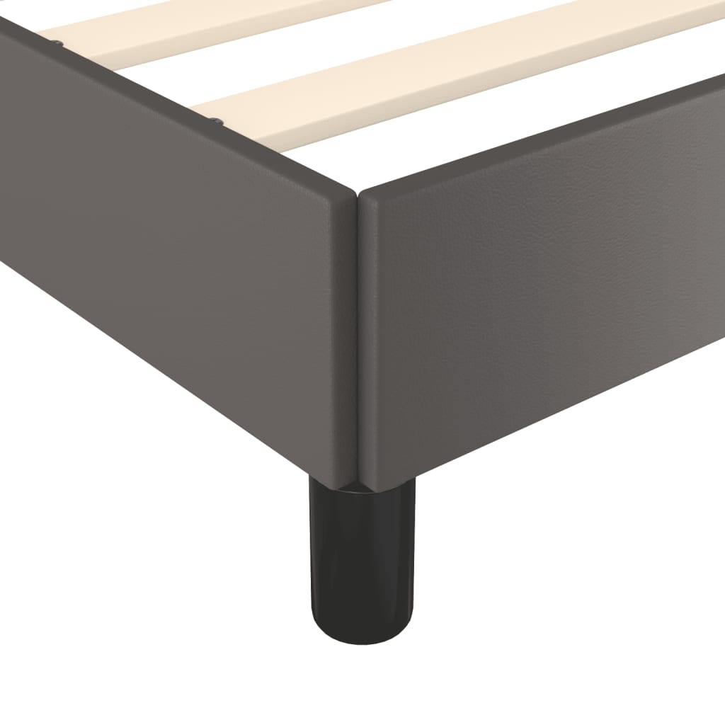 Cadre de lit sans matelas gris 120x190 cm similicuir - XIOS