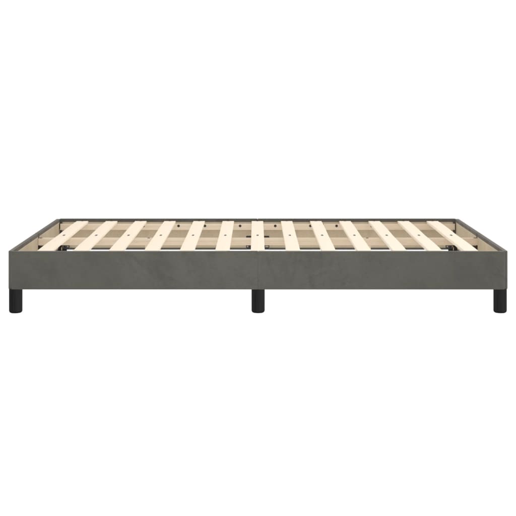 Cadre de lit sans matelas gris foncé 120x190 cm velours - XIOS