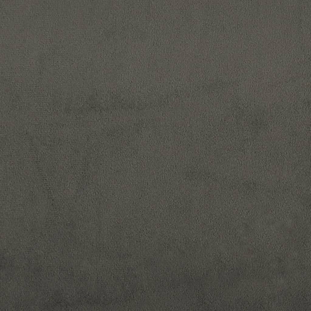 Cadre de lit sans matelas gris foncé 120x190 cm velours - XIOS