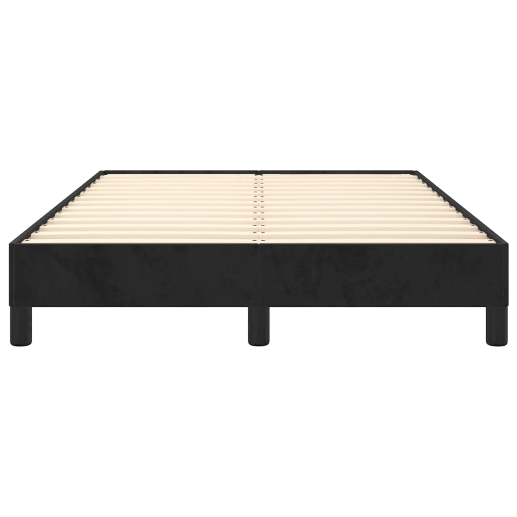 Cadre de lit sans matelas noir 120x190 cm velours - XIOS