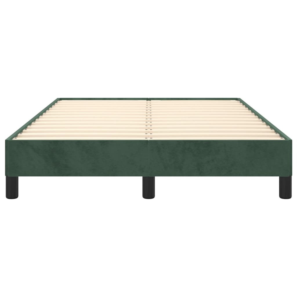 Cadre de lit sans matelas vert foncé 120x190 cm velours - XIOS