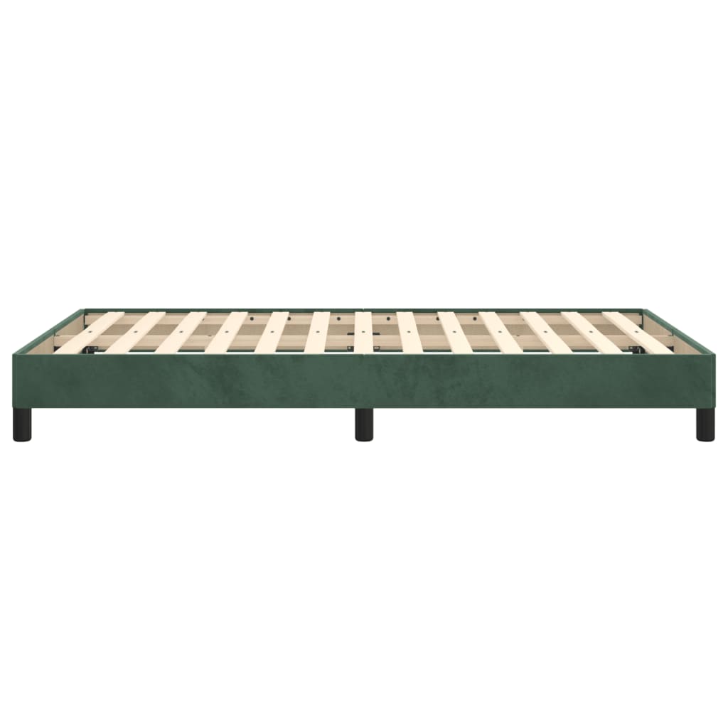 Cadre de lit sans matelas vert foncé 120x190 cm velours - XIOS