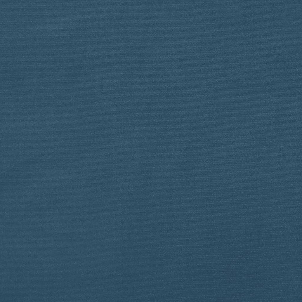 Cadre de lit sans matelas bleu foncé 120x190 cm velours - XIOS