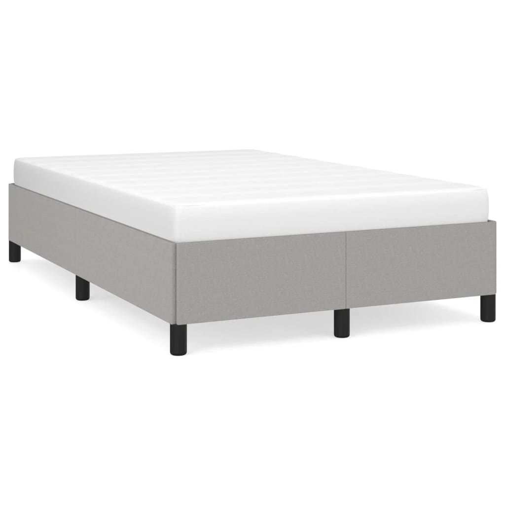 Cadre de lit sans matelas gris clair 120x190 cm tissu - XIOS