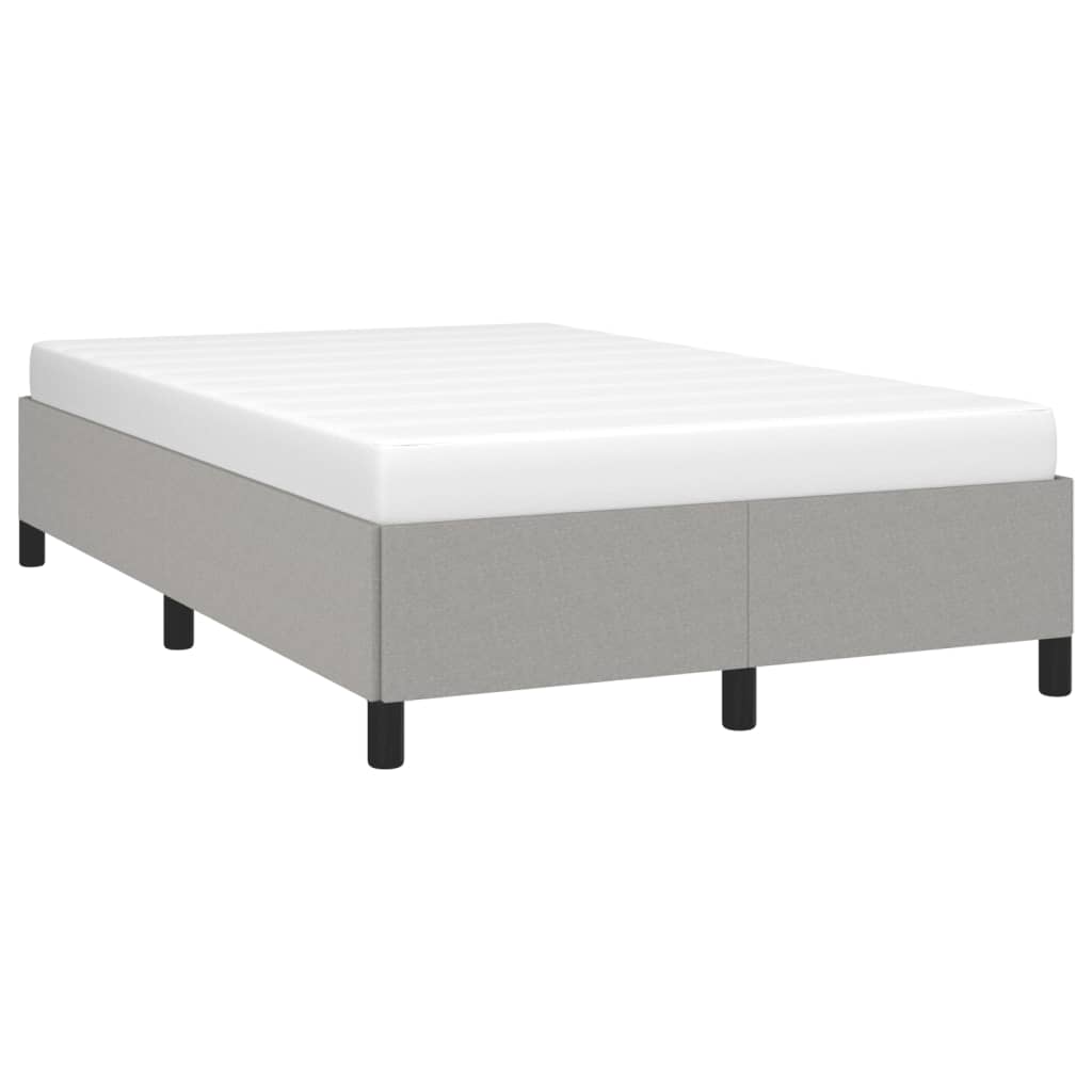 Cadre de lit sans matelas gris clair 120x190 cm tissu - XIOS