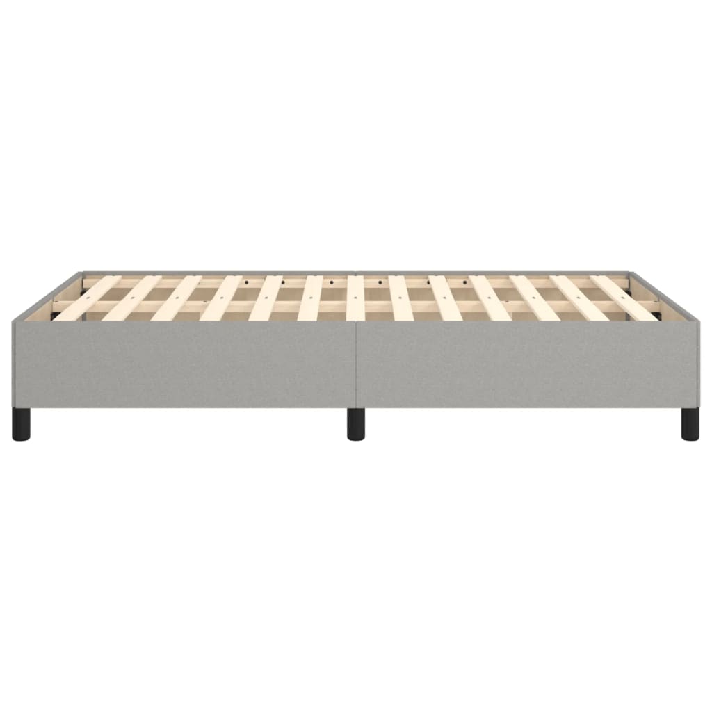 Cadre de lit sans matelas gris clair 120x190 cm tissu - XIOS