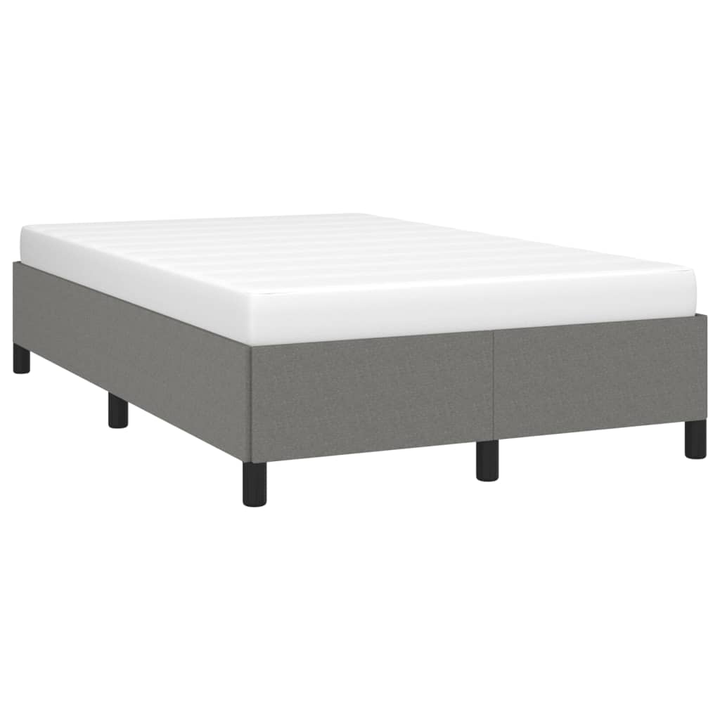 Cadre de lit sans matelas gris foncé 120x190 cm tissu - XIOS