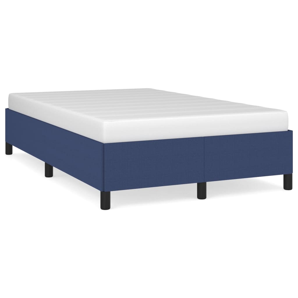 Cadre de lit sans matelas bleu 120x190 cm tissu - XIOS