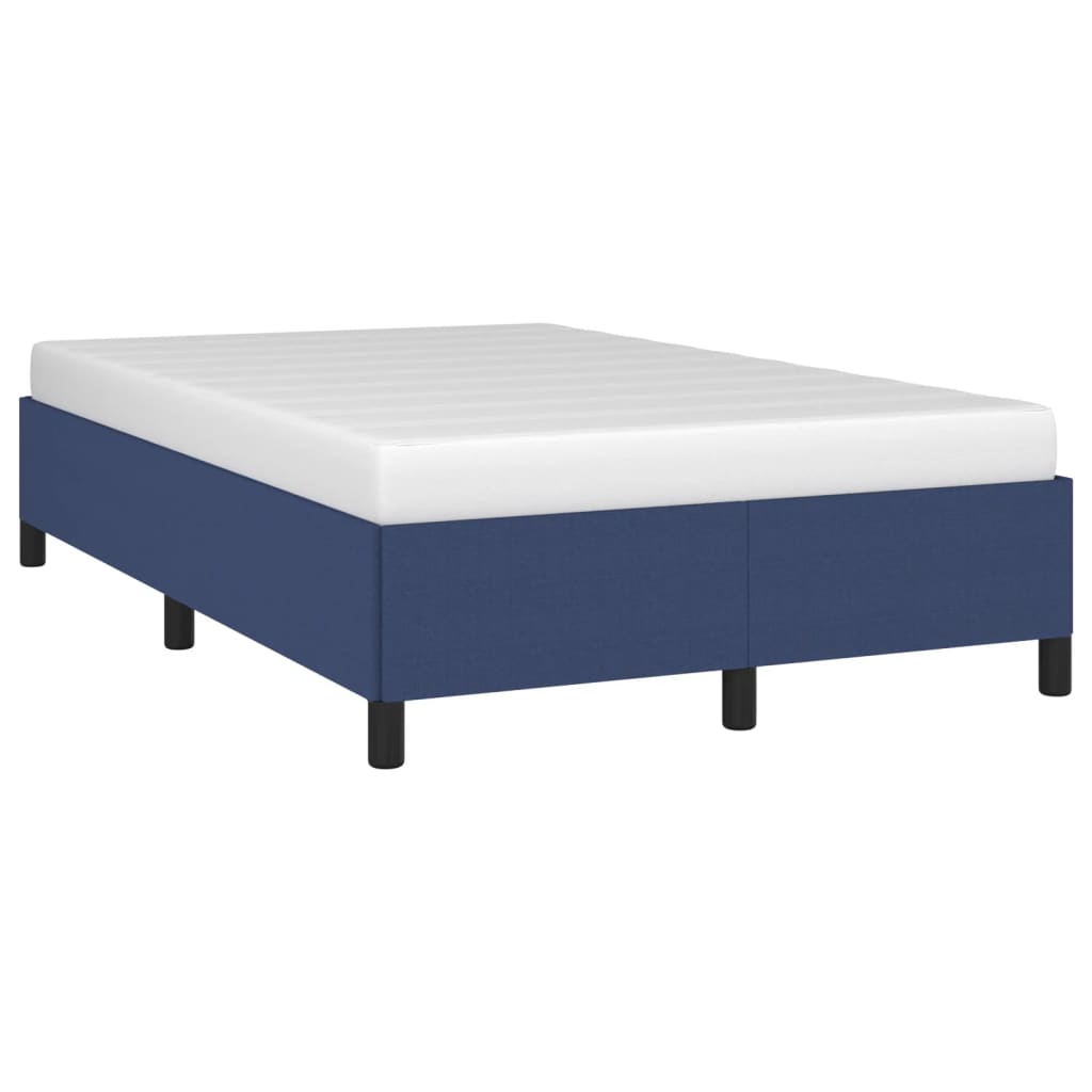 Cadre de lit sans matelas bleu 120x190 cm tissu - XIOS