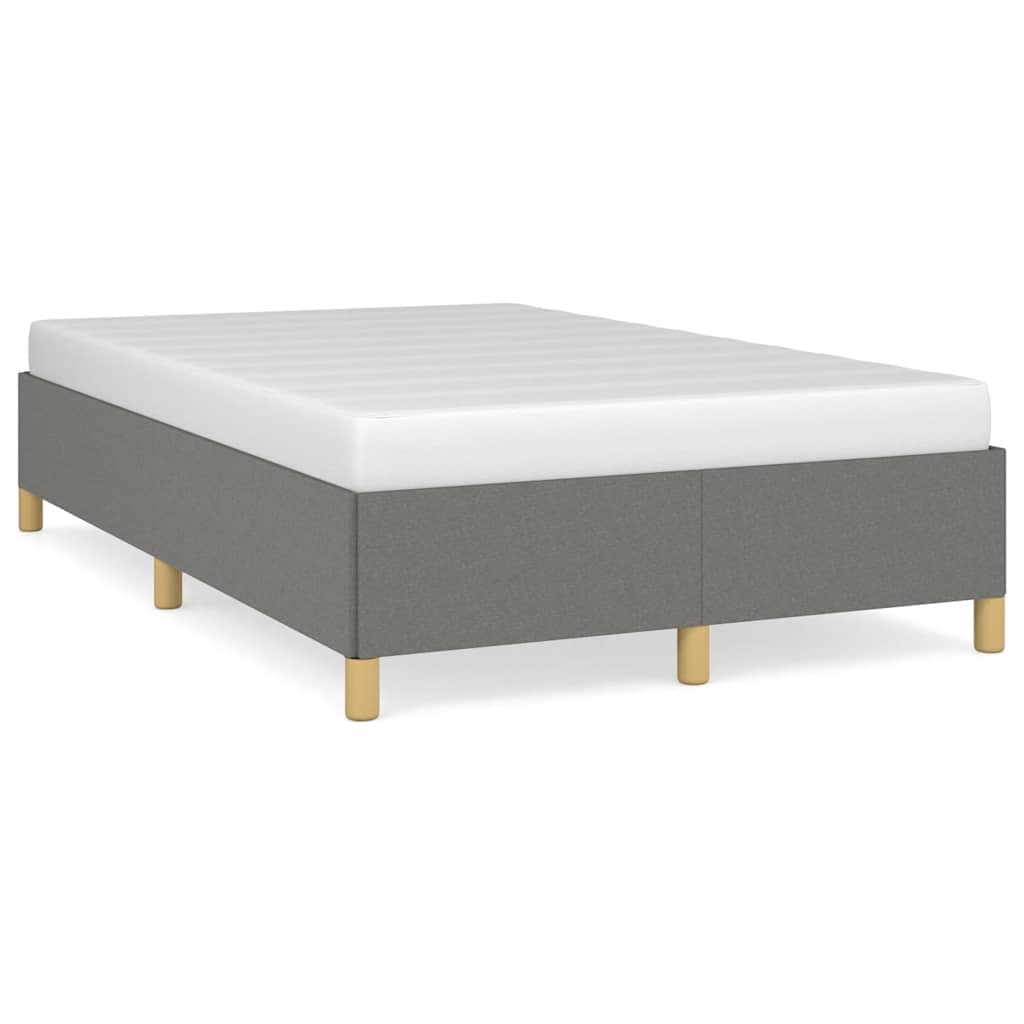 Cadre de lit sans matelas gris foncé 120x190 cm tissu - XIOS