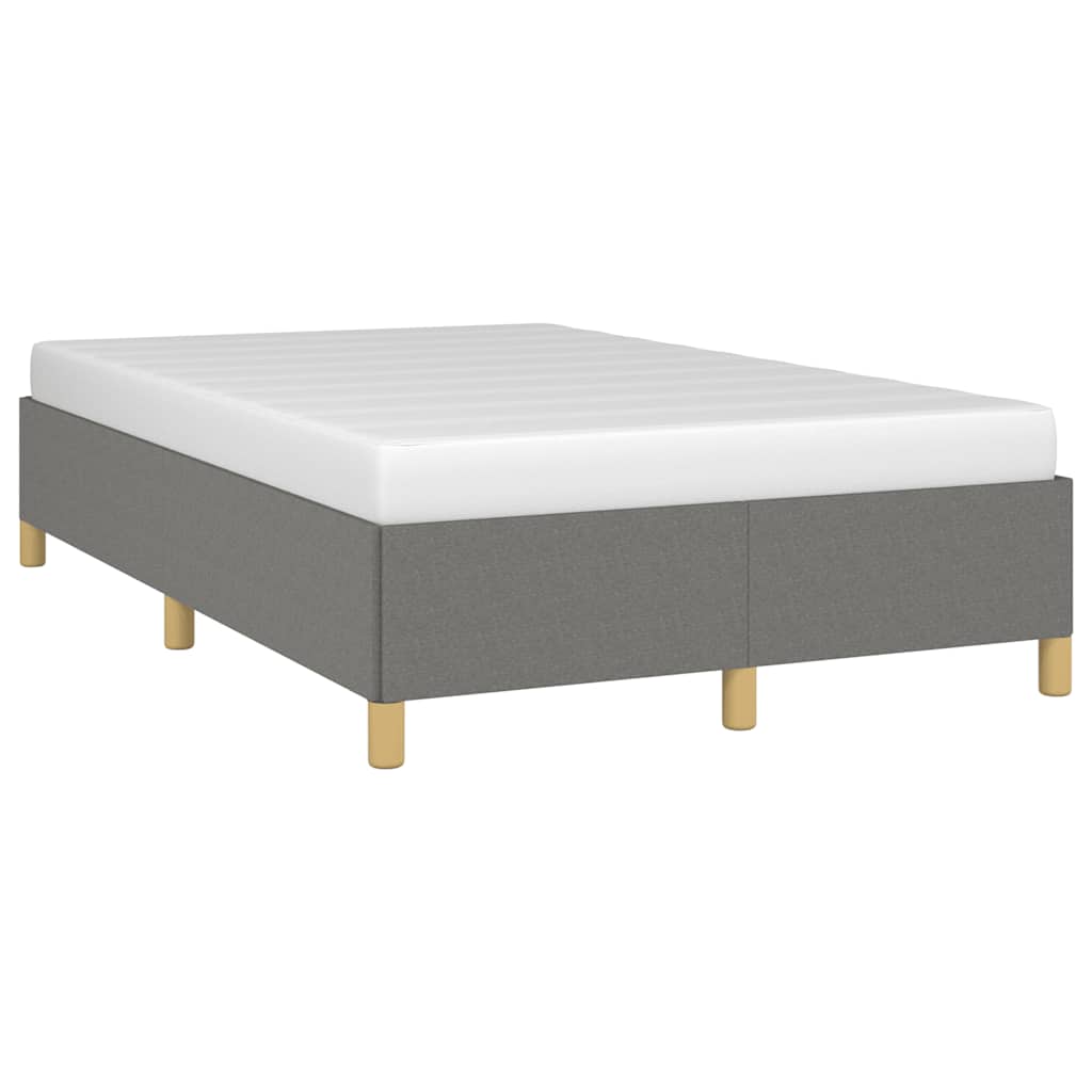 Cadre de lit sans matelas gris foncé 120x190 cm tissu - XIOS