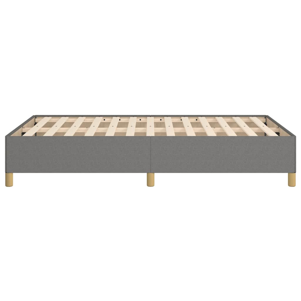 Cadre de lit sans matelas gris foncé 120x190 cm tissu - XIOS