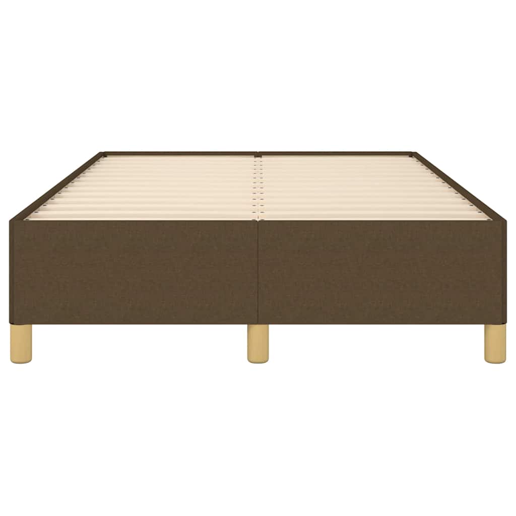 Cadre de lit sans matelas marron foncé 120x190 cm tissu - XIOS