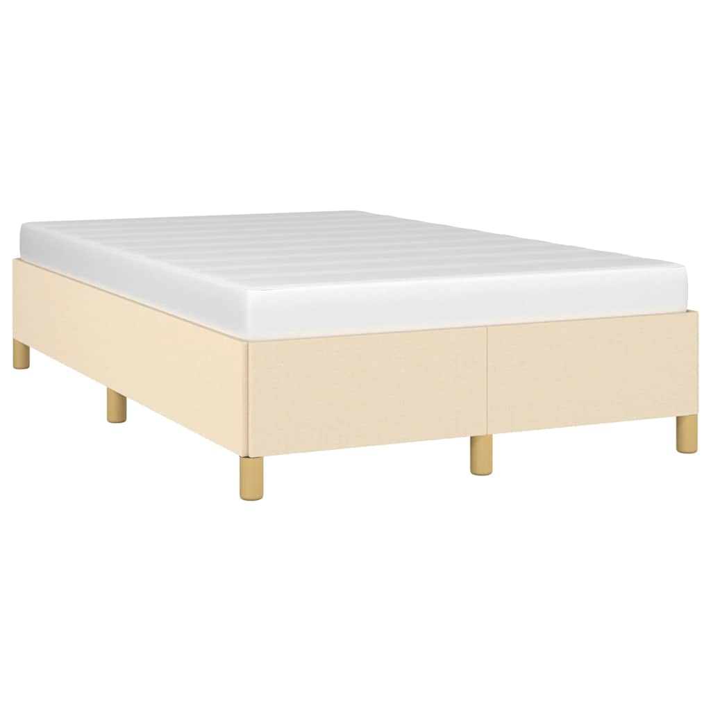 Cadre de lit sans matelas crème 120x190 cm tissu - XIOS