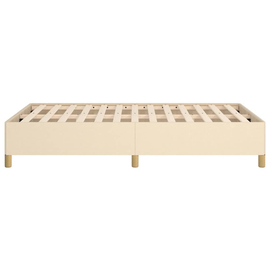 Cadre de lit sans matelas crème 120x190 cm tissu - XIOS