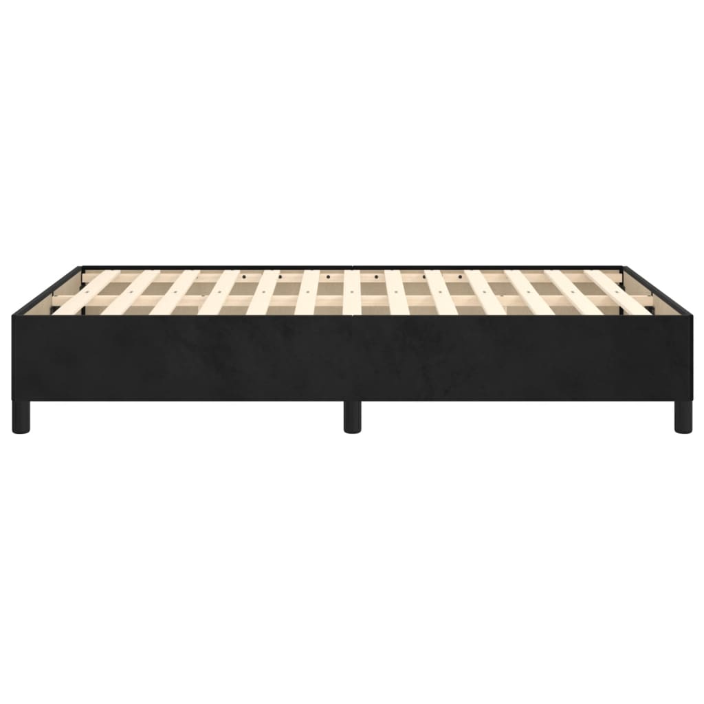 Cadre de lit sans matelas gris foncé 120x190 cm velours - XIOS
