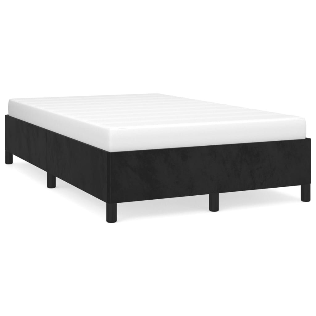 Cadre de lit sans matelas noir 120x190 cm velours - XIOS