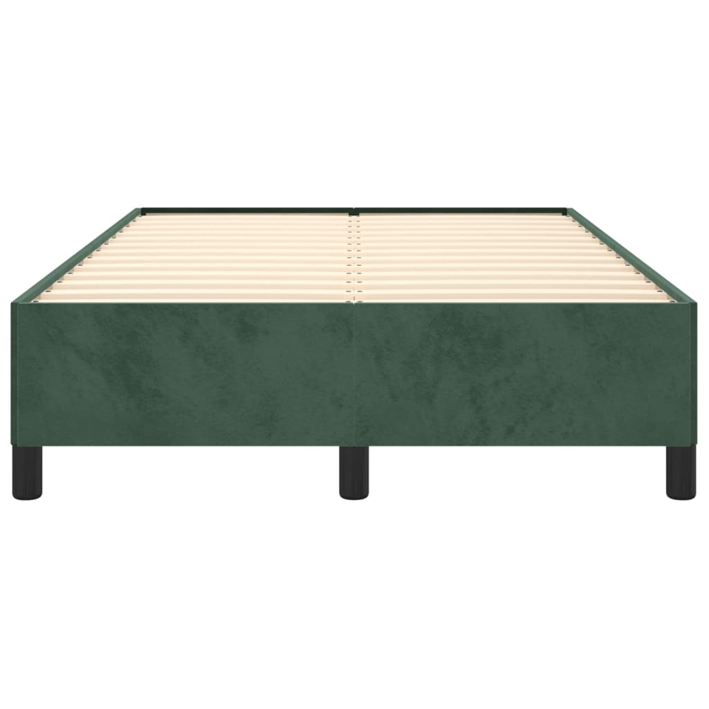 Cadre de lit sans matelas vert foncé 120x190 cm velours - XIOS