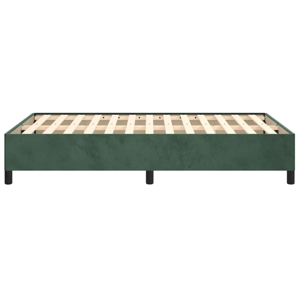 Cadre de lit sans matelas vert foncé 120x190 cm velours - XIOS