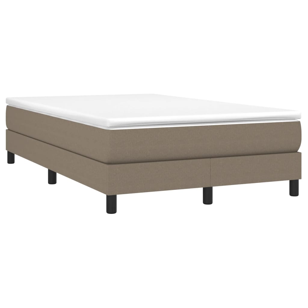 Sommier à lattes de lit avec matelas taupe 120x190 cm tissu - XIOS