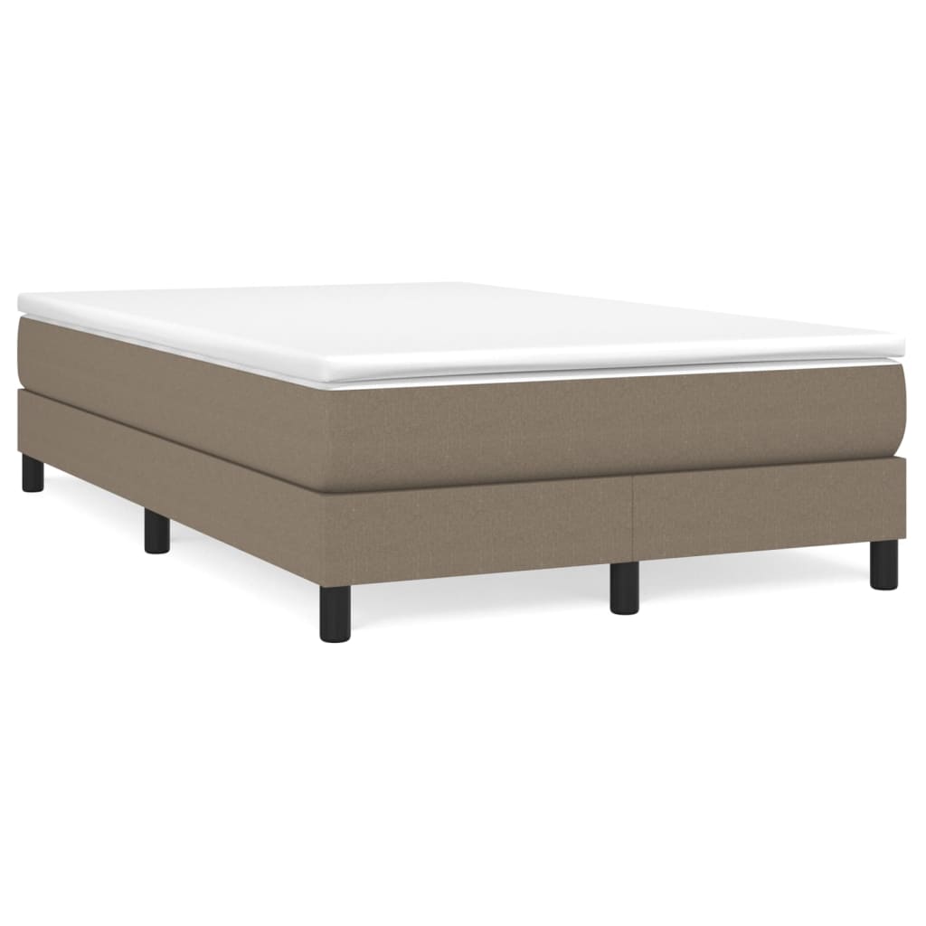 Sommier à lattes de lit avec matelas taupe 120x190 cm tissu - XIOS