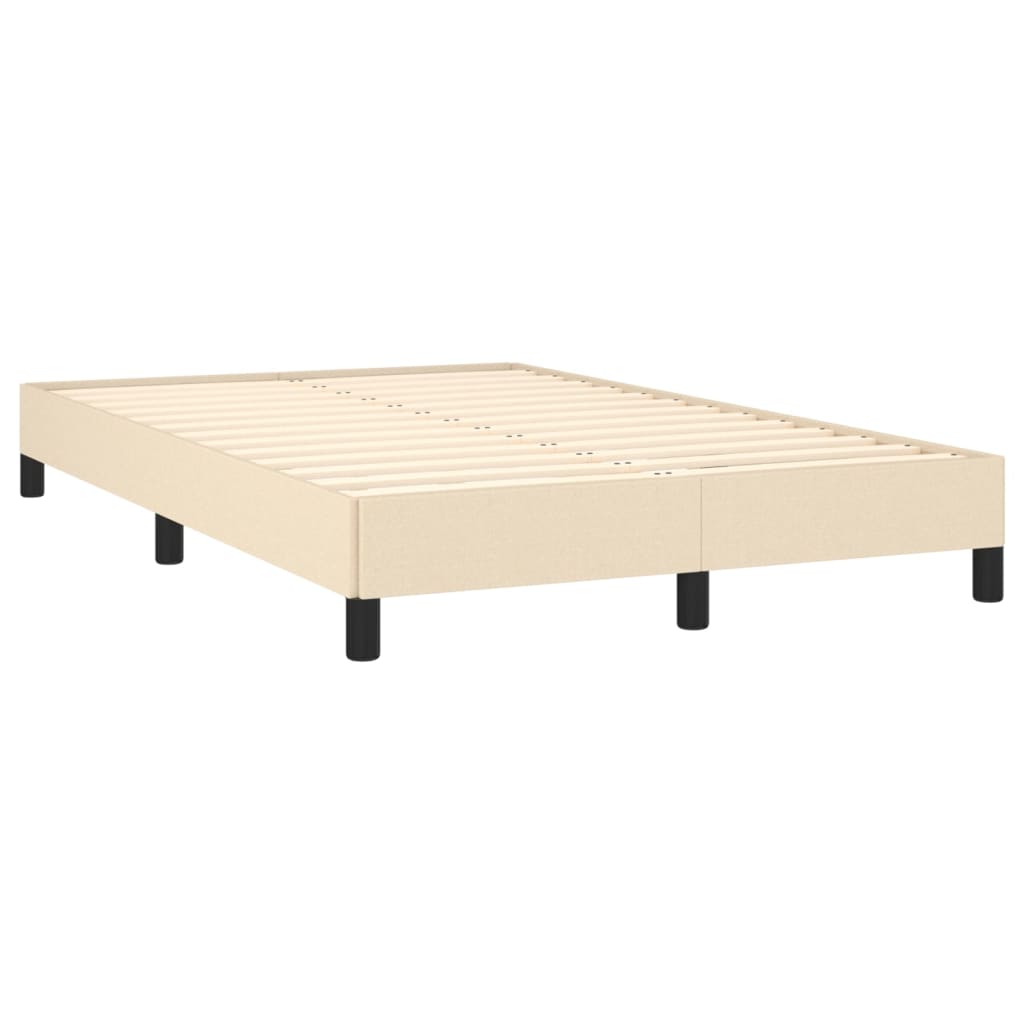 Sommier à lattes de lit avec matelas crème 120x190 cm tissu - XIOS