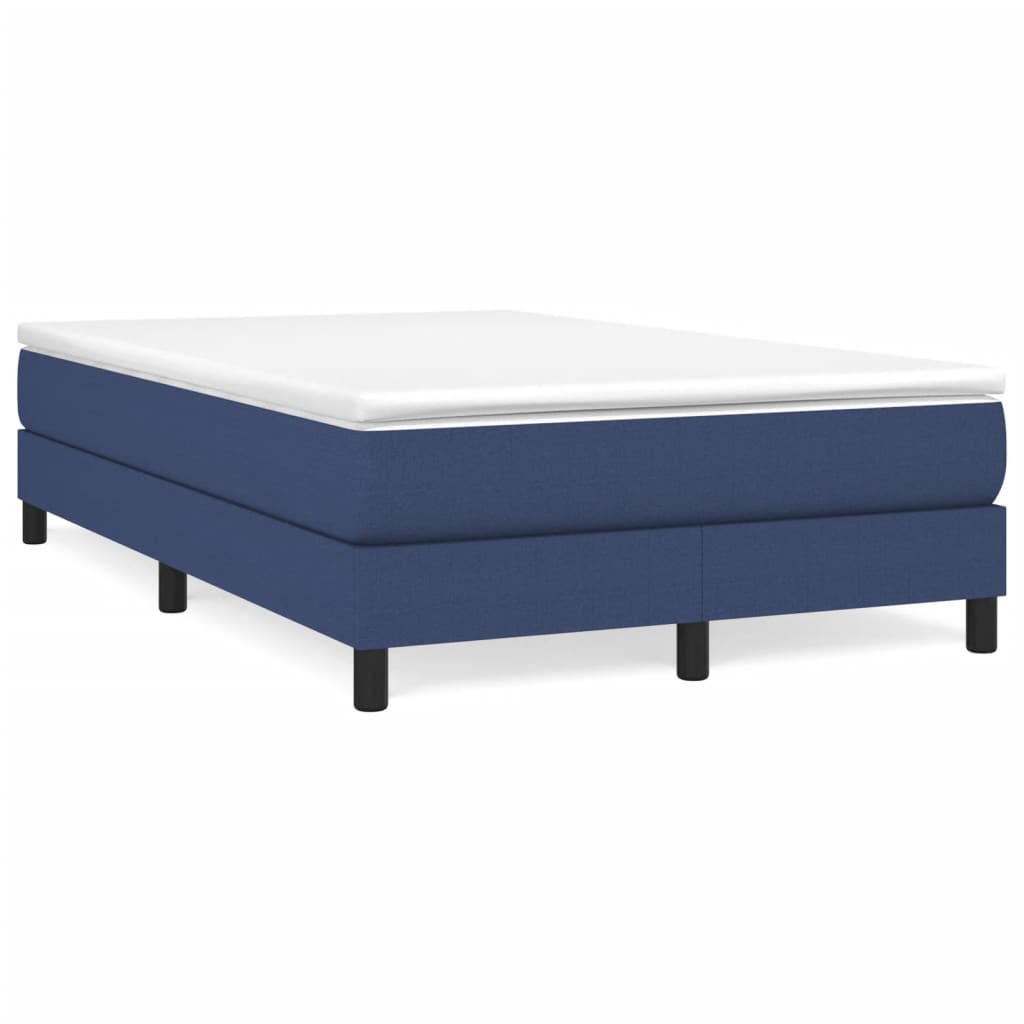 Sommier à lattes de lit avec matelas bleu 120x190 cm tissu - XIOS