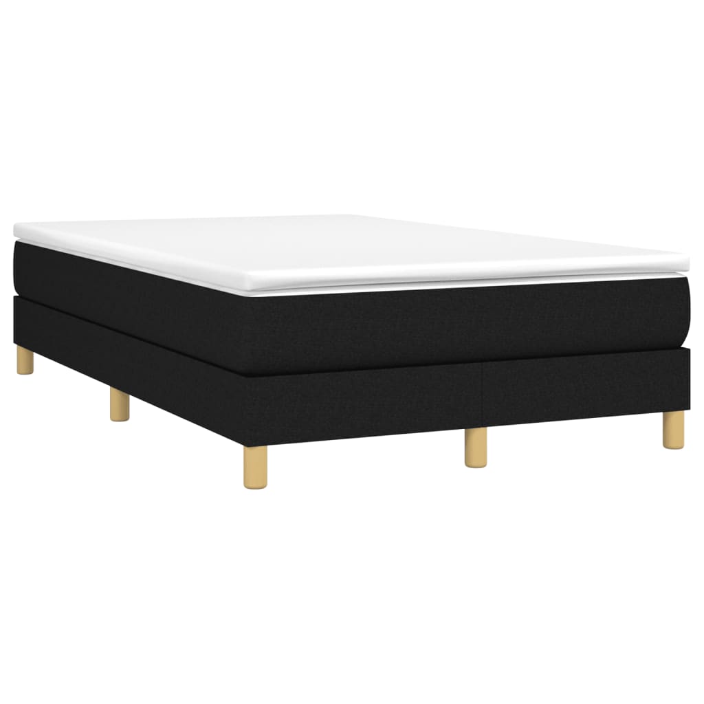 Sommier à lattes de lit avec matelas noir 120x190 cm tissu - XIOS