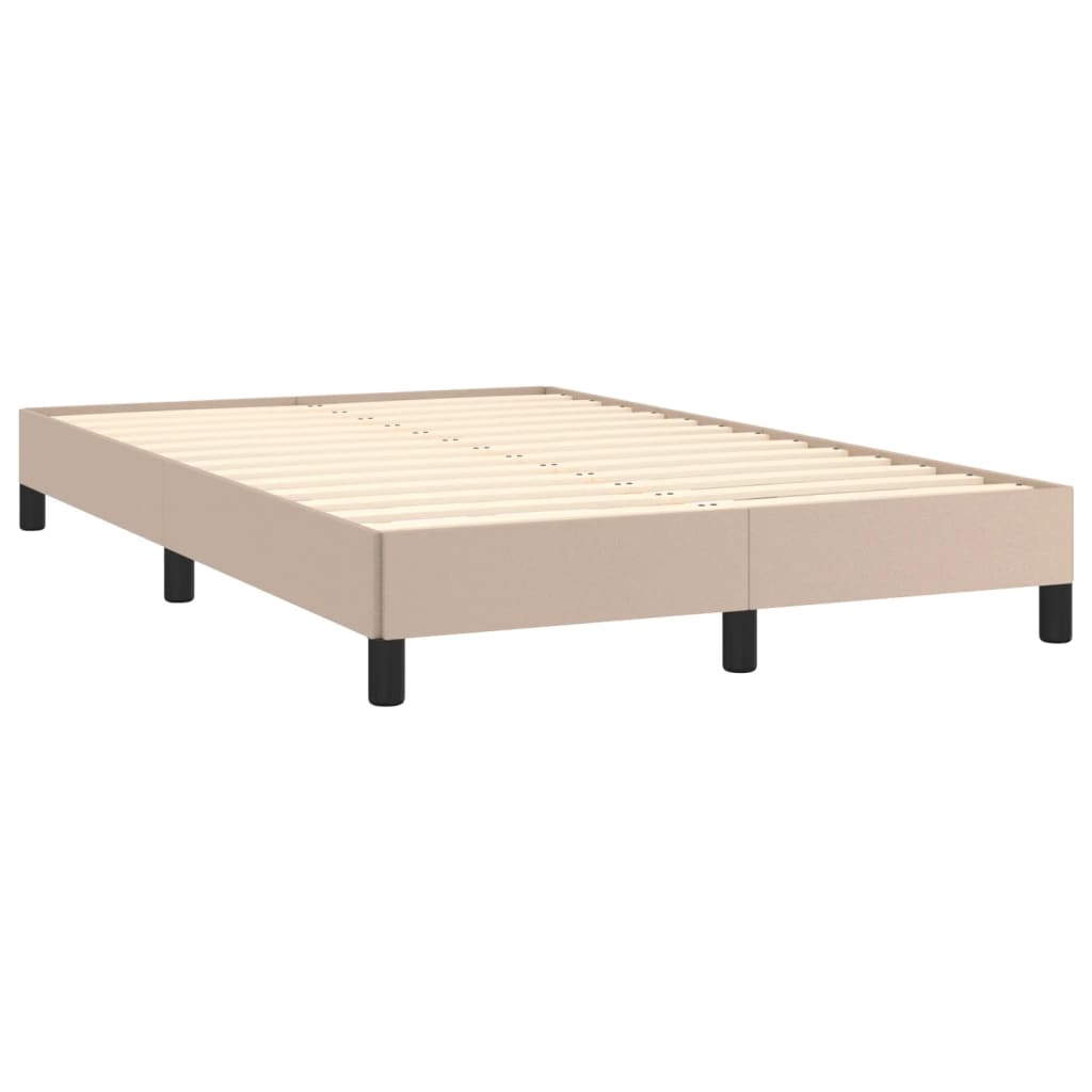 Sommier à lattes de lit matelas cappuccino 120x190cm similicuir - XIOS
