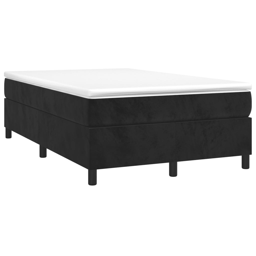 Sommier à lattes de lit avec matelas noir 120x190 cm velours - XIOS