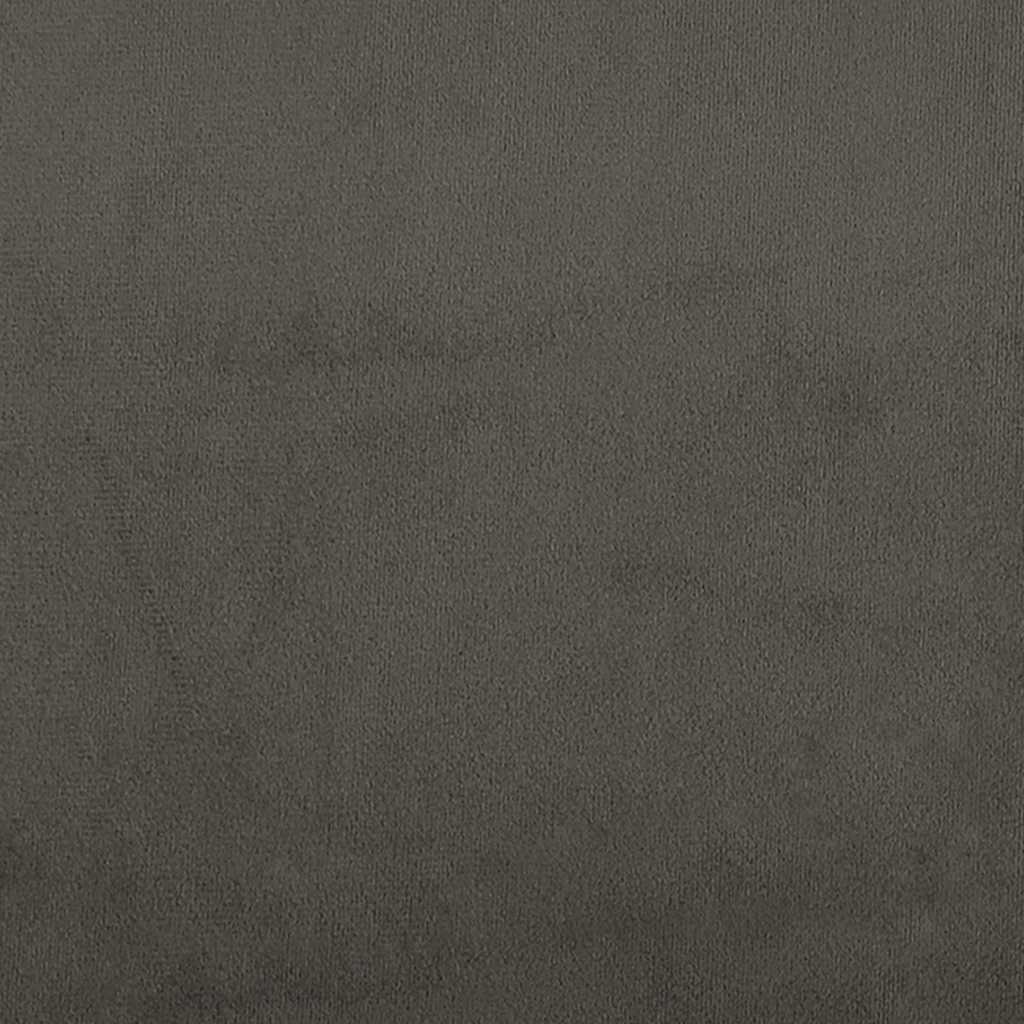 Sommier à lattes de lit et matelas gris foncé 120x190cm velours - XIOS
