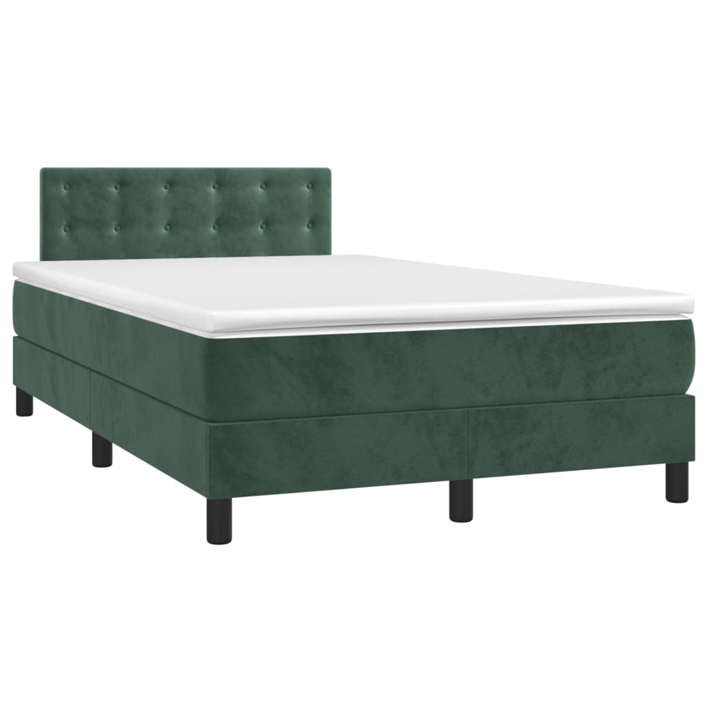 Sommier à lattes de lit avec matelas vert foncé 120x190 cm - XIOS