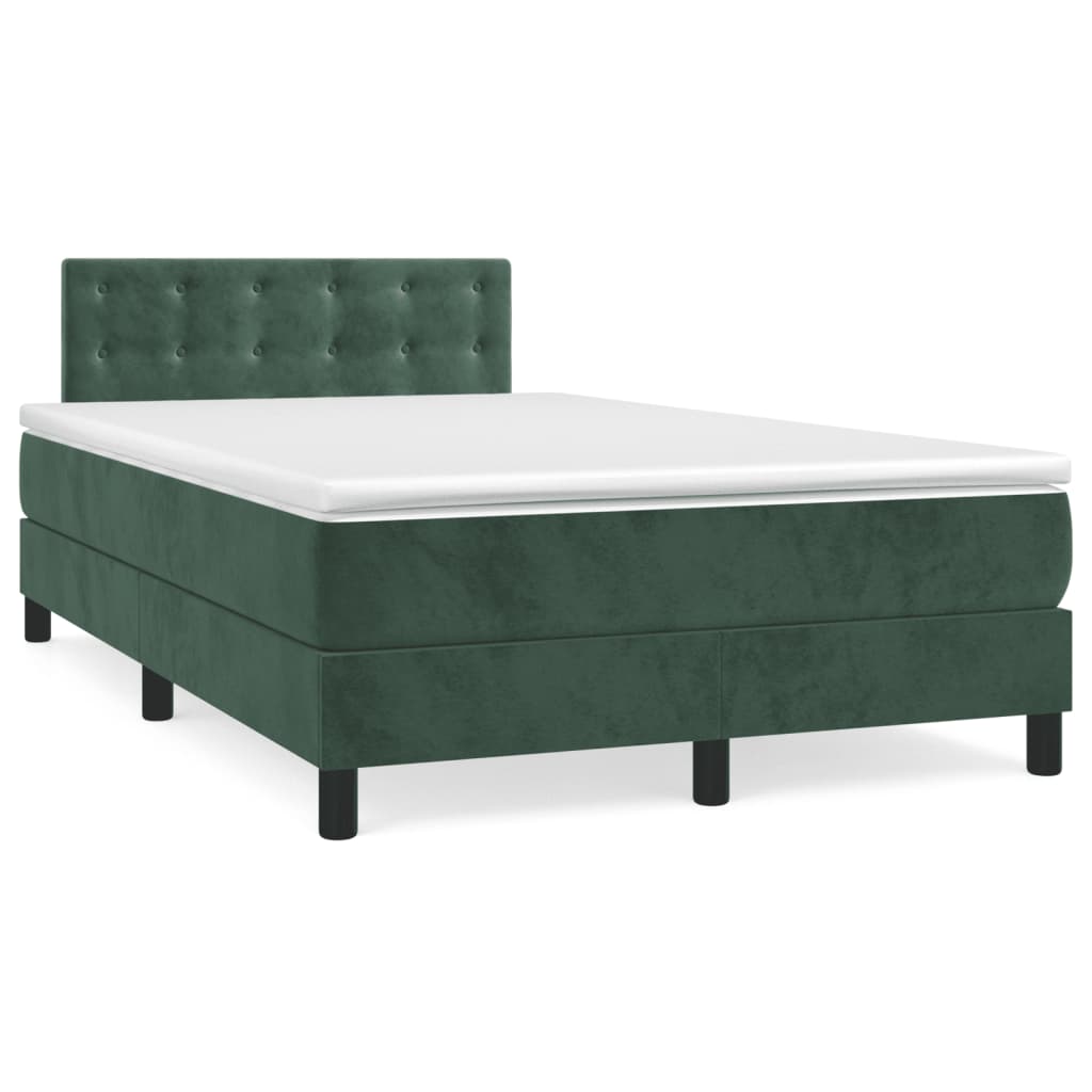 Sommier à lattes de lit avec matelas vert foncé 120x190 cm - XIOS