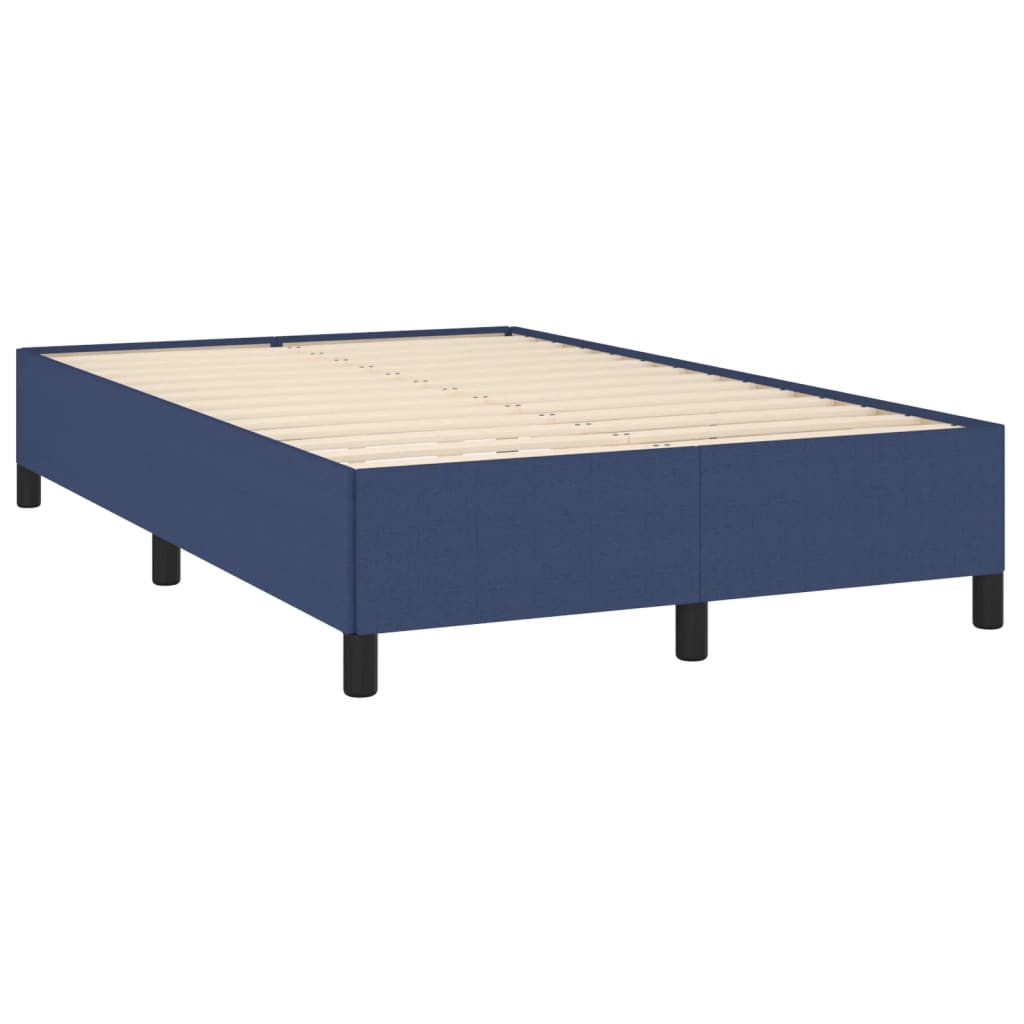 Sommier à lattes de lit avec matelas bleu 120x190 cm tissu - XIOS