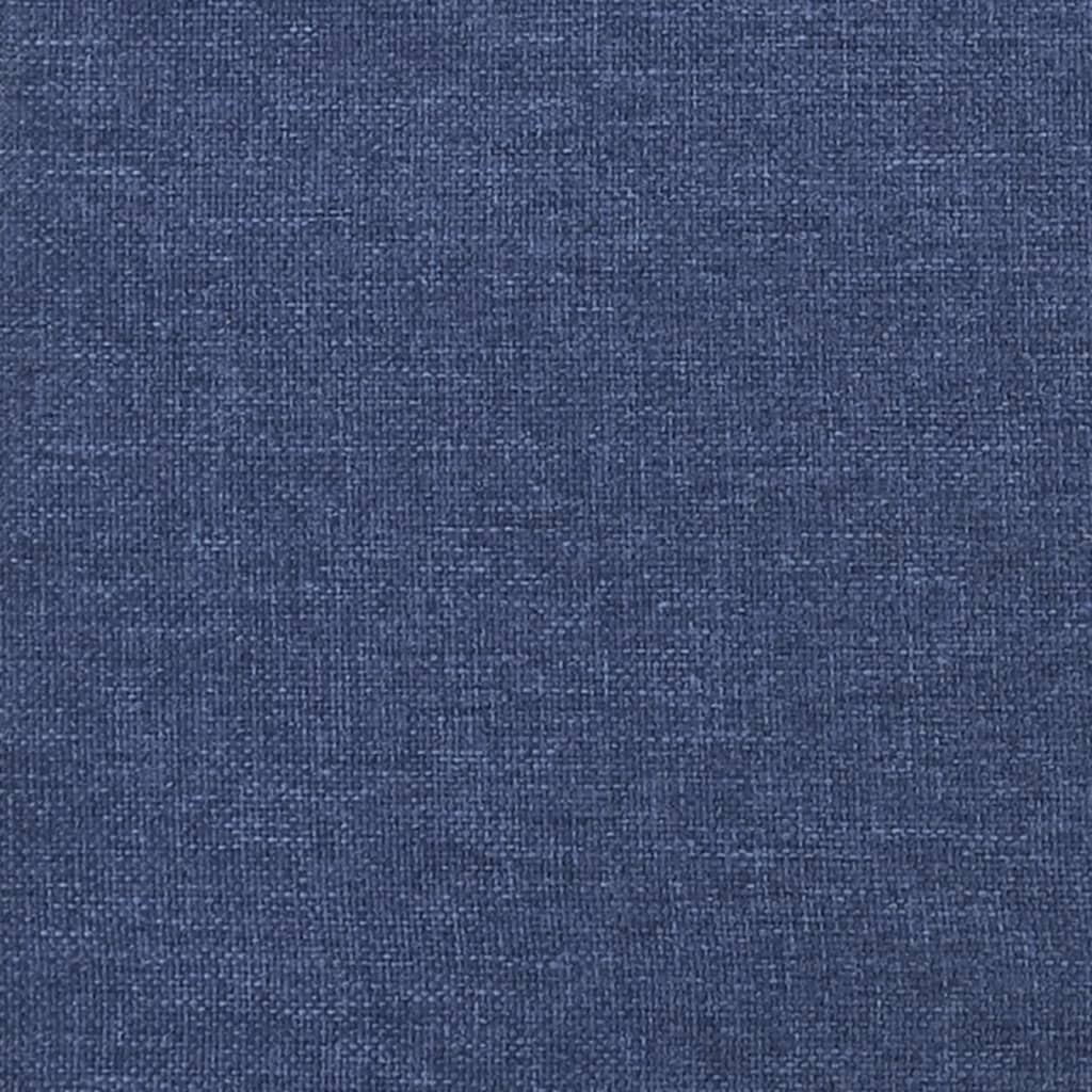 Sommier à lattes de lit avec matelas bleu 120x190 cm tissu - XIOS