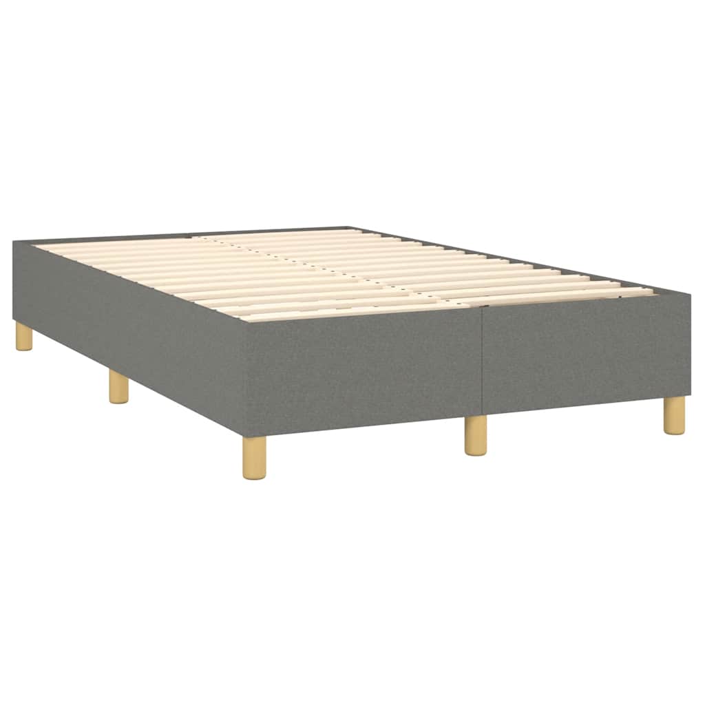 Sommier à lattes de lit avec matelas gris foncé 120x190cm tissu - XIOS